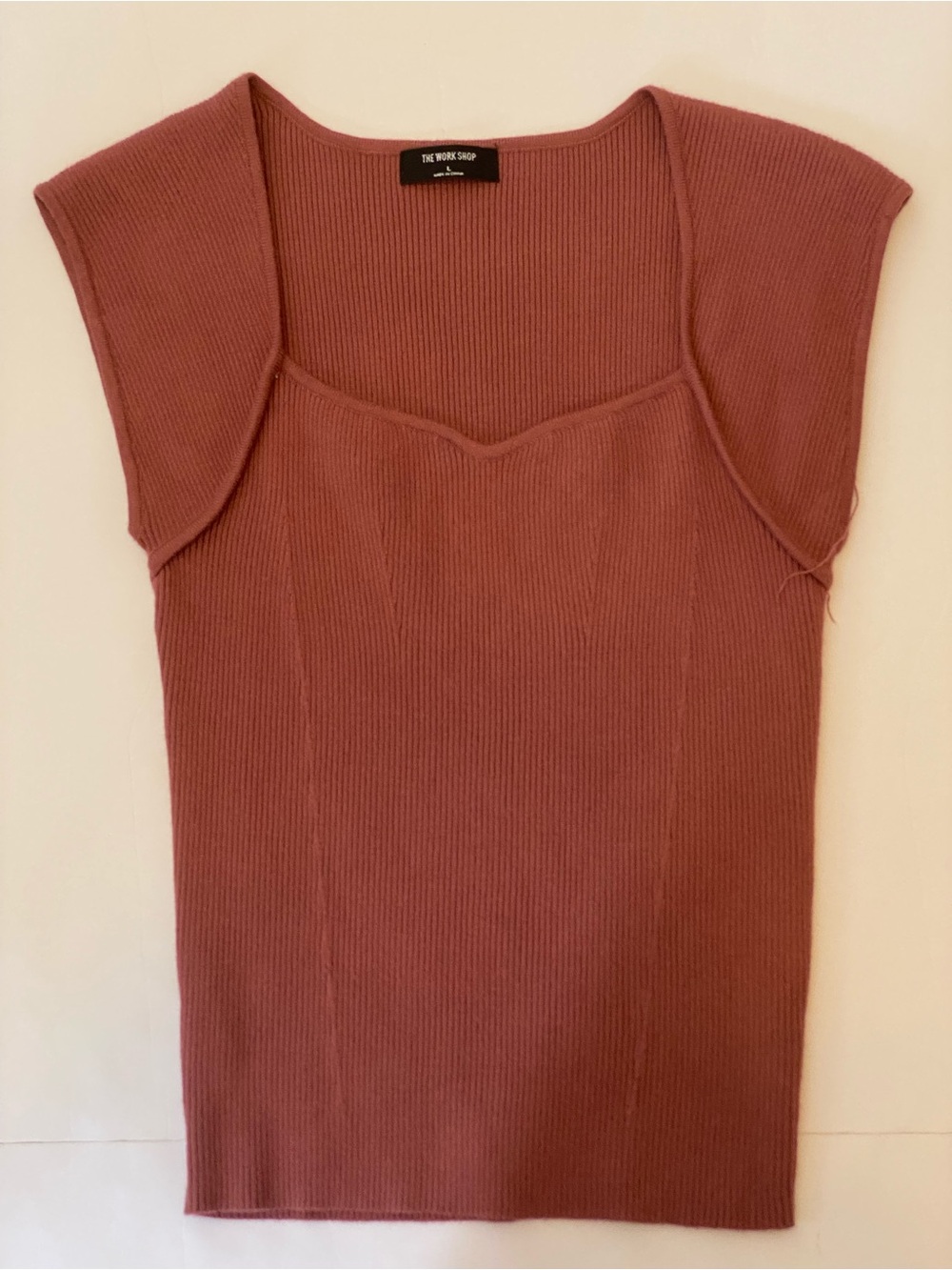 Ribbed Tank Top in Dusty Mauve